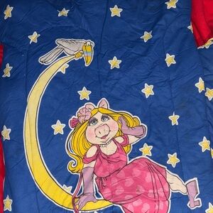 Kermit the Frog 1980s Vintage Sleeping Bag Miss Piggy Blanket Muffets Rare